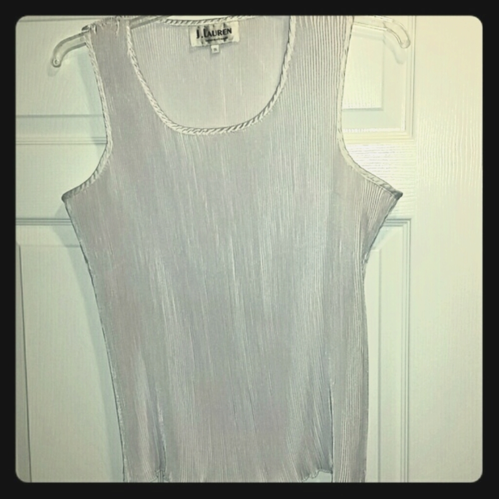 Satin like White Pleated Top